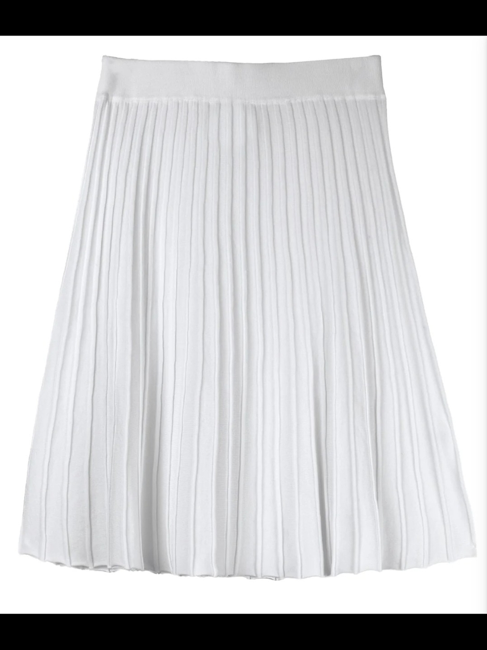 Lesley Evers Chloe Classic White Pleated Midi Skirt